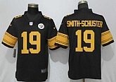 Nike Steelers 19 JuJu Smith Schuster Black Color Rush Limited Jersey,baseball caps,new era cap wholesale,wholesale hats